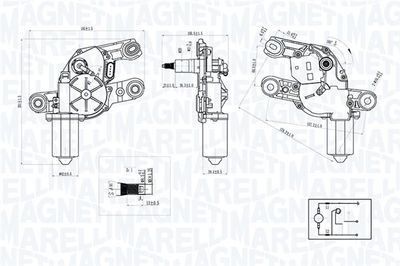 Wiper Motor MAGNETI MARELLI 064075200010