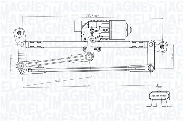 MAGNETI MARELLI 064351737010 Window Cleaning System