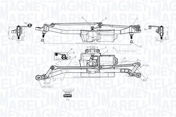 MAGNETI MARELLI 064352403010 Window Cleaning System