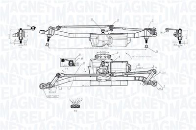 Window Cleaning System MAGNETI MARELLI 064352403010