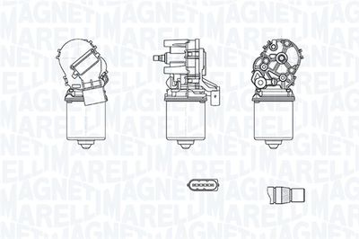 Wiper Motor MAGNETI MARELLI 064372500010