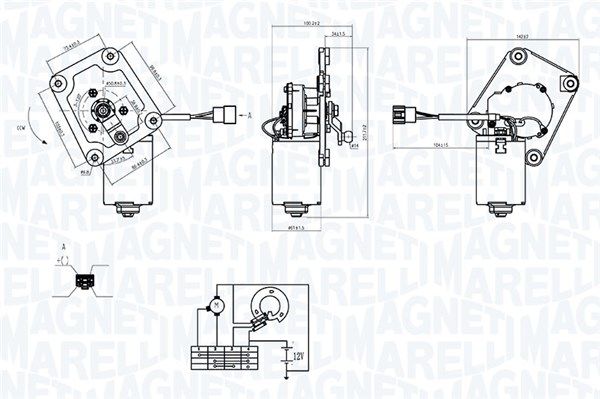 MAGNETI MARELLI 064374900010 Wiper Motor