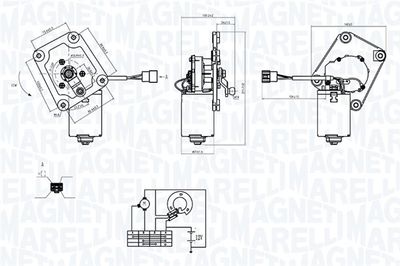 Wiper Motor MAGNETI MARELLI 064374900010