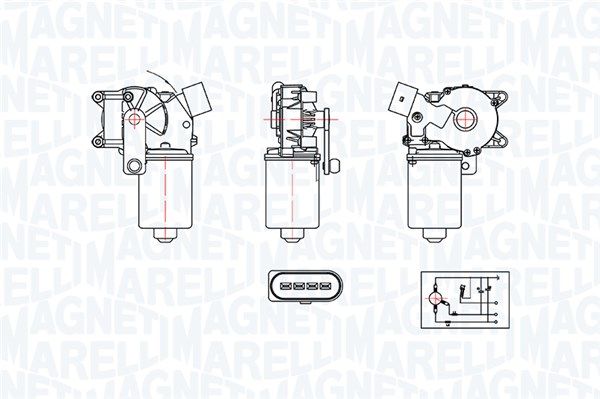 MAGNETI MARELLI 064375300010 Wiper Motor