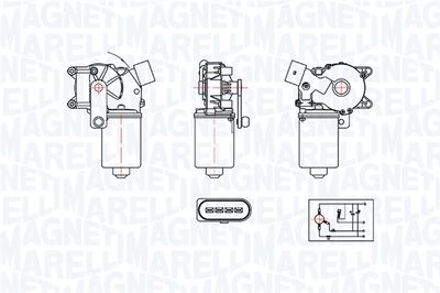 Wiper Motor MAGNETI MARELLI 064375300010