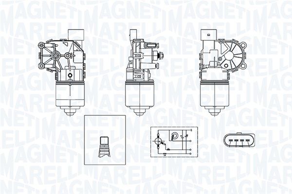 MAGNETI MARELLI 064376090010 Wiper Motor