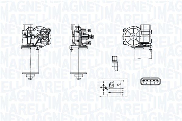 MAGNETI MARELLI 064376400010 Wiper Motor