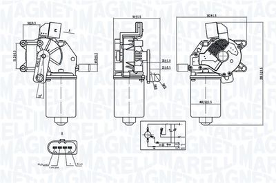 Wiper Motor MAGNETI MARELLI 064376600010