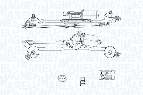 MAGNETI MARELLI 064377100010 Wiper Motor