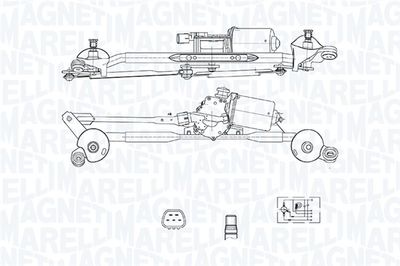 Wiper Motor MAGNETI MARELLI 064377100010