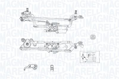 Wiper Motor MAGNETI MARELLI 064377200010