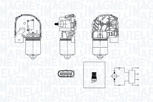 MAGNETI MARELLI 064377600010 Wiper Motor