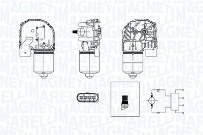 Wiper Motor MAGNETI MARELLI 064377600010