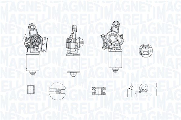 MAGNETI MARELLI 064379300010 Wiper Motor
