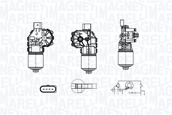 MAGNETI MARELLI 064380000010 Wiper Motor