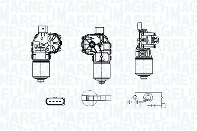 Wiper Motor MAGNETI MARELLI 064380000010
