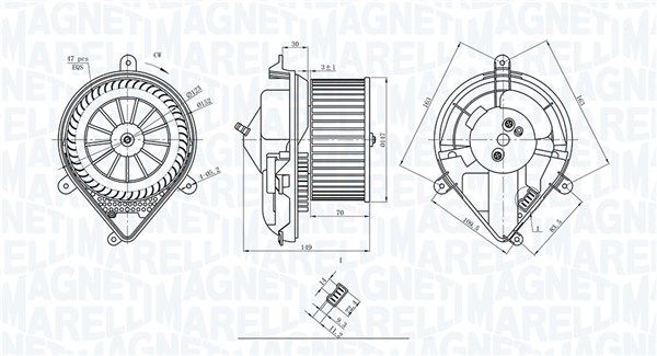 MAGNETI MARELLI 069412228010 Interior Blower