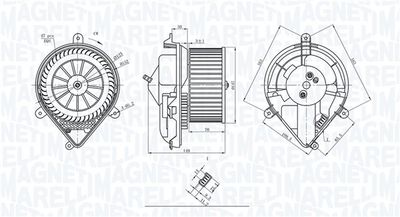 Interior Blower MAGNETI MARELLI 069412228010