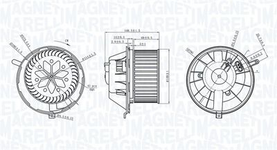 Interior Blower MAGNETI MARELLI 069412229010