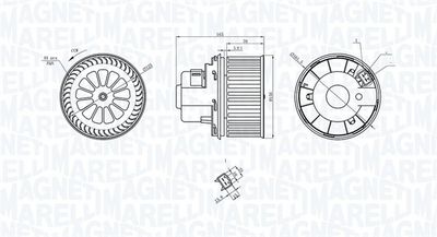 Interior Blower MAGNETI MARELLI 069412235010