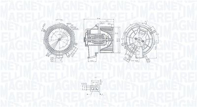 Interior Blower MAGNETI MARELLI 069412236010