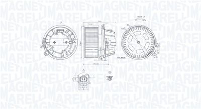 Interior Blower MAGNETI MARELLI 069412240010