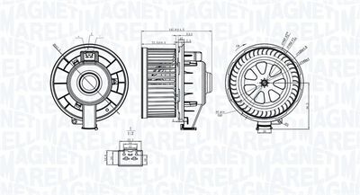 Interior Blower MAGNETI MARELLI 069412253010