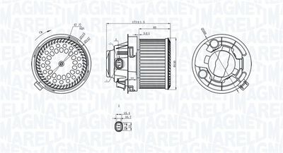 Interior Blower MAGNETI MARELLI 069412258010