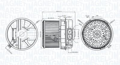 Interior Blower MAGNETI MARELLI 069412272010