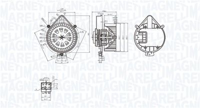 Interior Blower MAGNETI MARELLI 069412281010