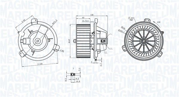 MAGNETI MARELLI 069412313010 Interior Blower
