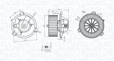 Interior Blower MAGNETI MARELLI 069412313010