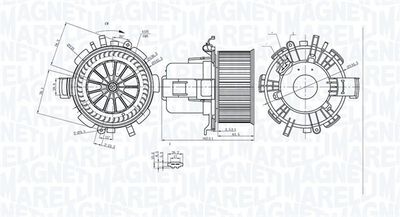 Interior Blower MAGNETI MARELLI 069412315010