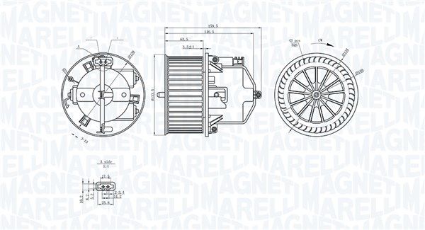 MAGNETI MARELLI 069412352010 Interior Blower