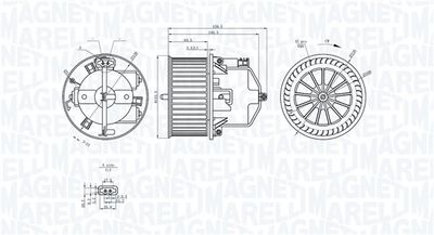 Interior Blower MAGNETI MARELLI 069412352010