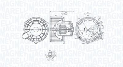 Interior Blower MAGNETI MARELLI 069412367010