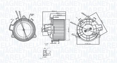 Interior Blower MAGNETI MARELLI 069412375010