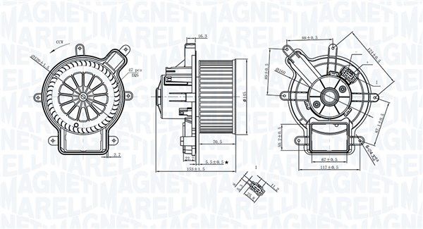 MAGNETI MARELLI 069412398010 Interior Blower