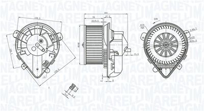 Interior Blower MAGNETI MARELLI 069412403010