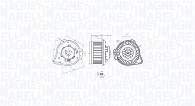 Interior Blower MAGNETI MARELLI 069412772010