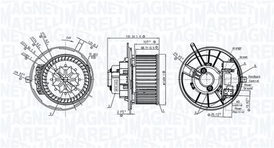 Interior Blower MAGNETI MARELLI 069412776010