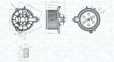Interior Blower MAGNETI MARELLI 069412782010