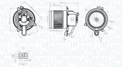 Interior Blower MAGNETI MARELLI 069412783010
