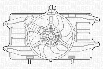 Fan, engine cooling MAGNETI MARELLI 069422024010