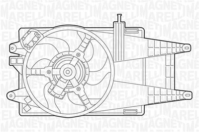 Fan, engine cooling MAGNETI MARELLI 069422049010