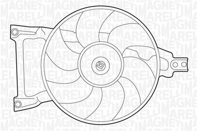 Fan, engine cooling MAGNETI MARELLI 069422200010