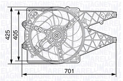 Fan, engine cooling MAGNETI MARELLI 069422472010