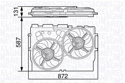 Fan, engine cooling MAGNETI MARELLI 069422582010