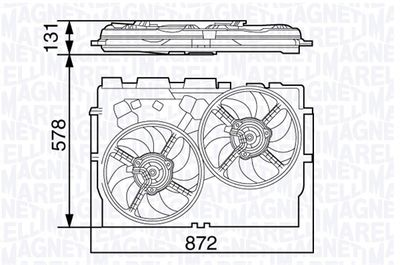 Fan, engine cooling MAGNETI MARELLI 069422583010