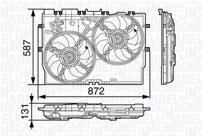 Fan, engine cooling MAGNETI MARELLI 069422584010